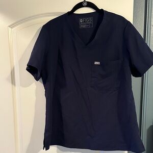 Figs Navy Women’s “Caterina”  V-Neck Scrub Top size large
